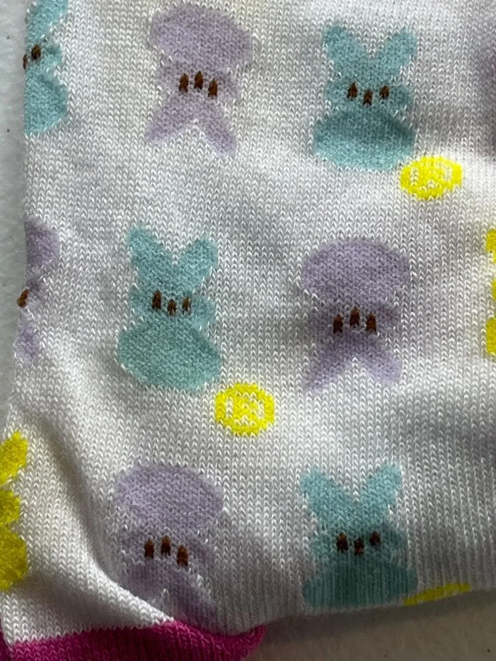 Peeps Bunny Crew Socks Easter Candy Pastel Women's 5-9 NWT